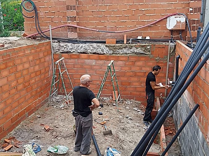 Construcción de piscina